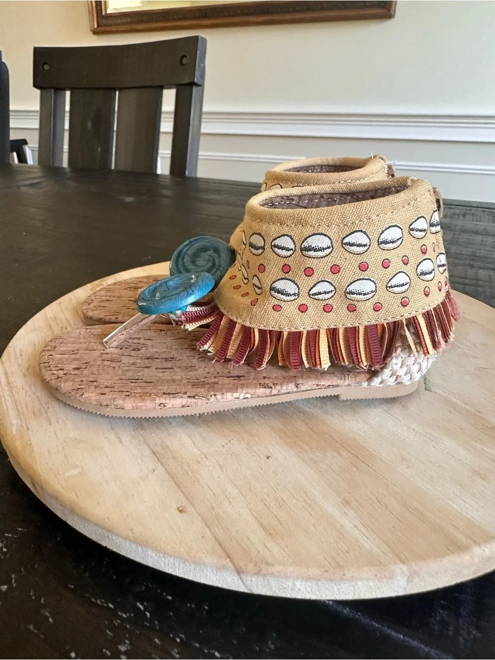 Disney Kids Moana Moccasin Sandals - size 7/8